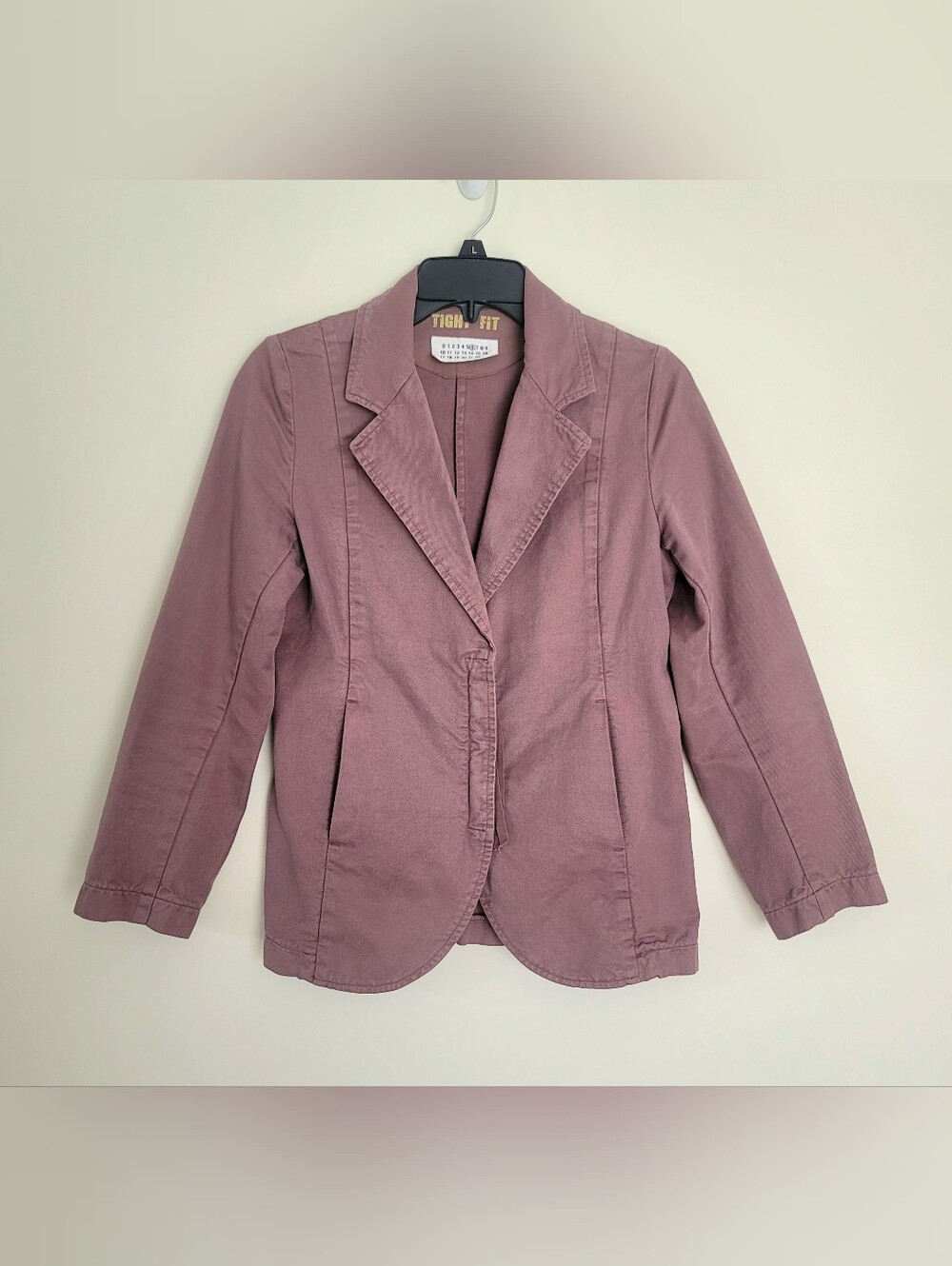 Maison Margiela MM6 Mauve 100% Cotton Utility Blazer Top Womens 42 Or 6 EUC